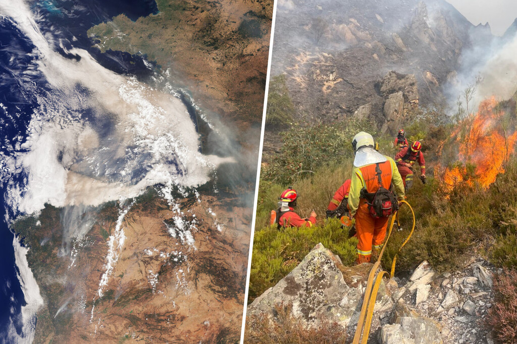 Si la pregunta es quién está siendo la gran castigada por los incendios forestales en Europa, este mapa lo deja claro: España